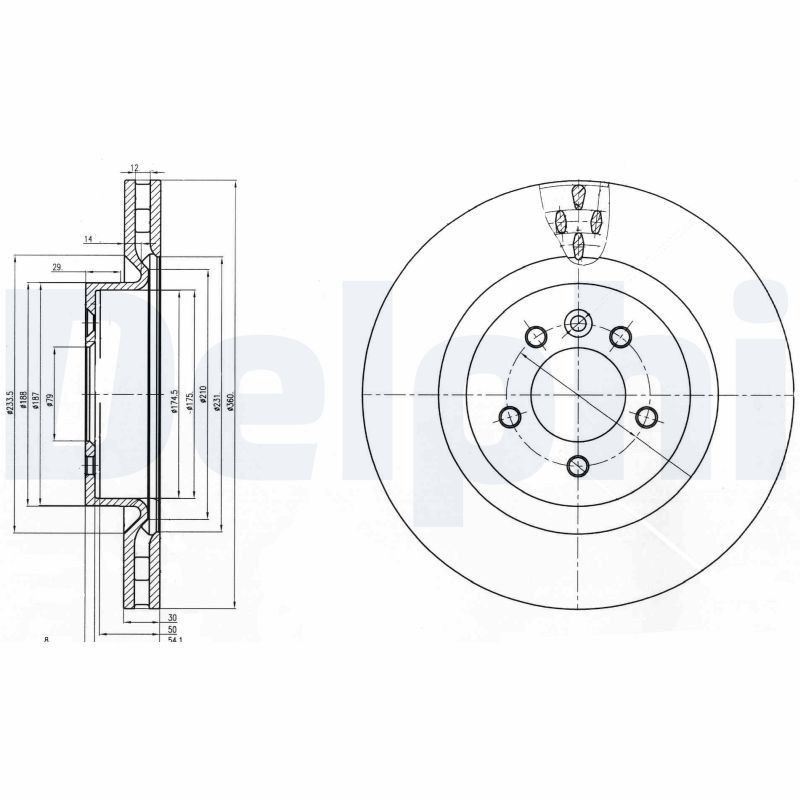 DELPHI BG9007C Brake Disc
