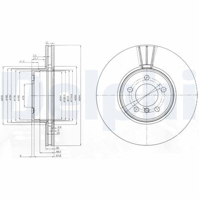 Brake Disc DELPHI BG9008