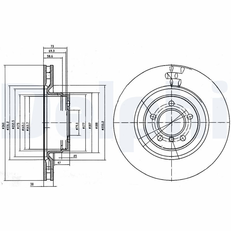 DELPHI BG9009 Brake Disc