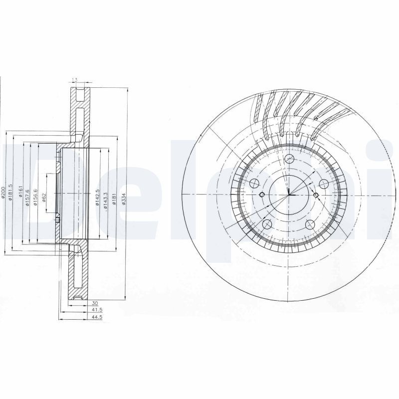 DELPHI BG9012 Brake Disc
