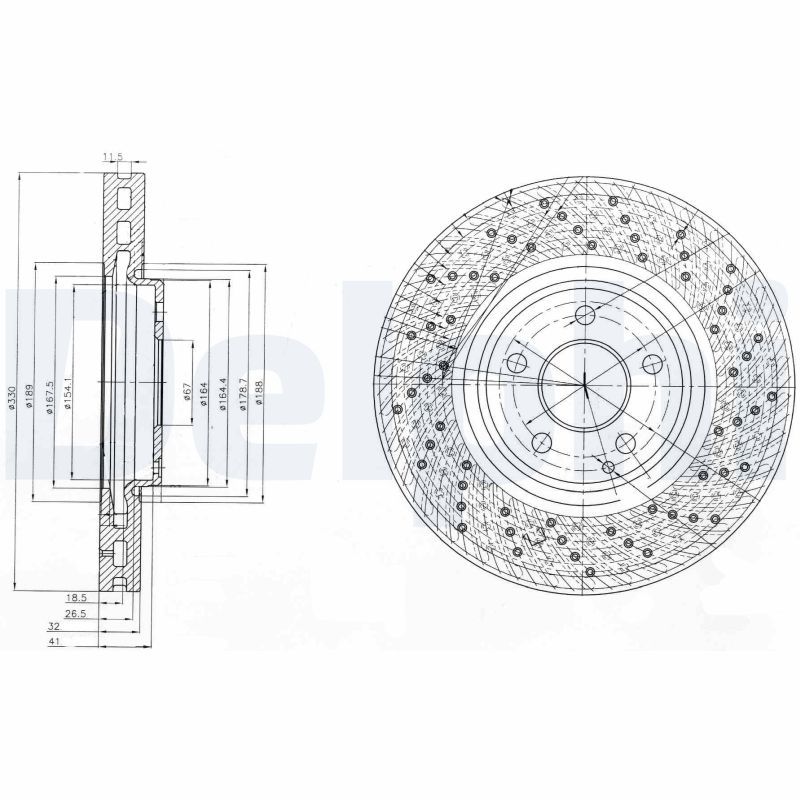 DELPHI BG9014 Brake Disc