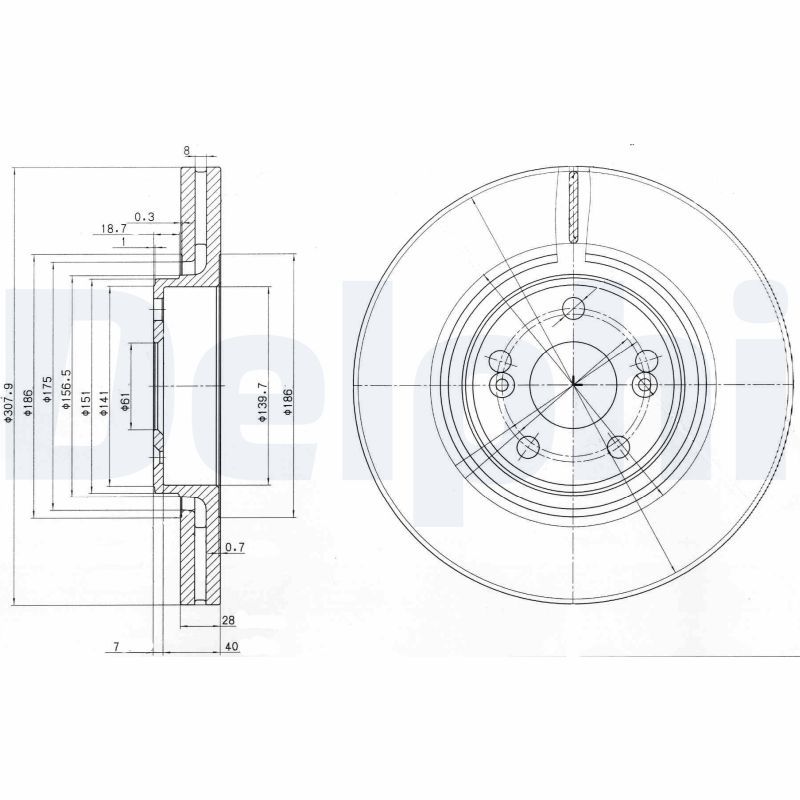 DELPHI BG9016 Brake Disc