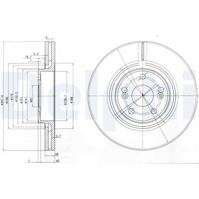 Brake Disc DELPHI BG9016