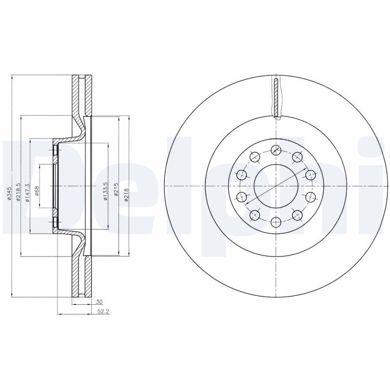 DELPHI BG9018 Brake Disc