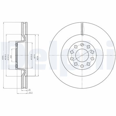 Brake Disc DELPHI BG9018