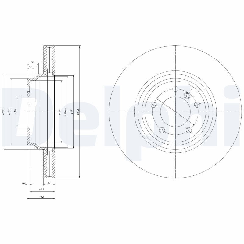 DELPHI BG9019 Brake Disc