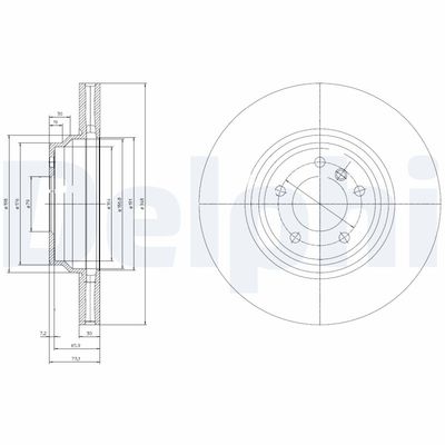 Brake Disc DELPHI BG9019