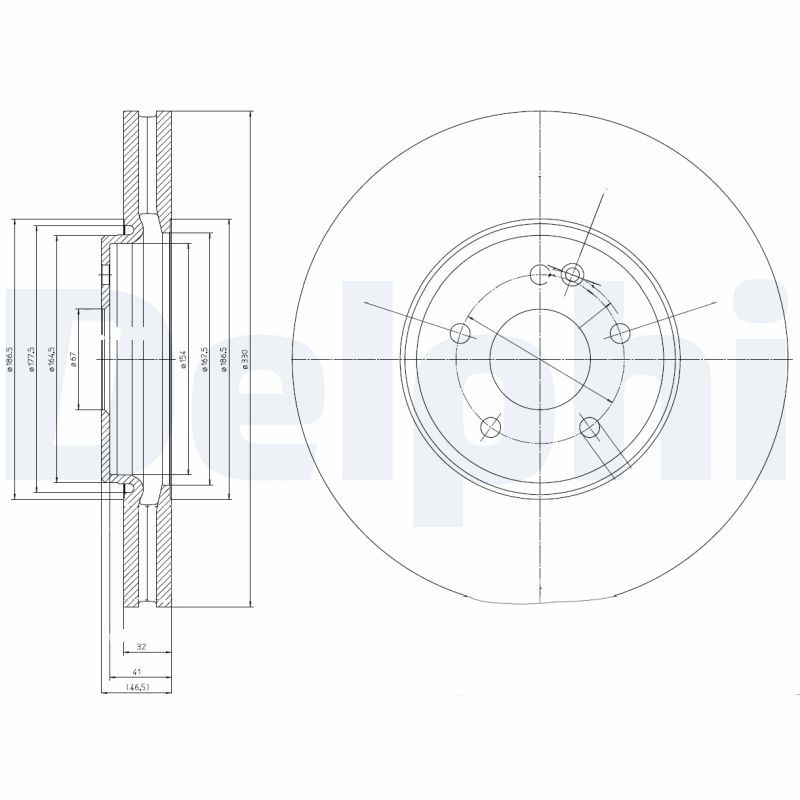 DELPHI BG9020 Brake Disc