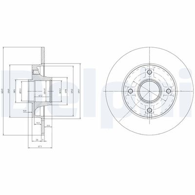 Brake Disc DELPHI BG9021RS