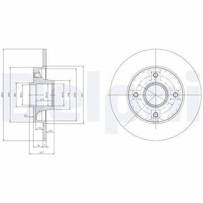 Brake Disc DELPHI BG9021RSC