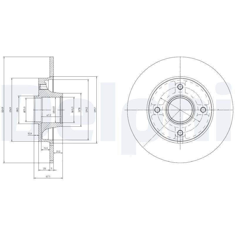 DELPHI BG9022RSC Brake Disc
