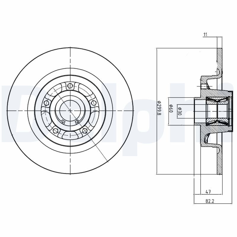 DELPHI BG9023RSC Brake Disc