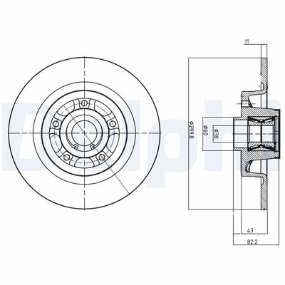 Brake Disc DELPHI BG9023RSC