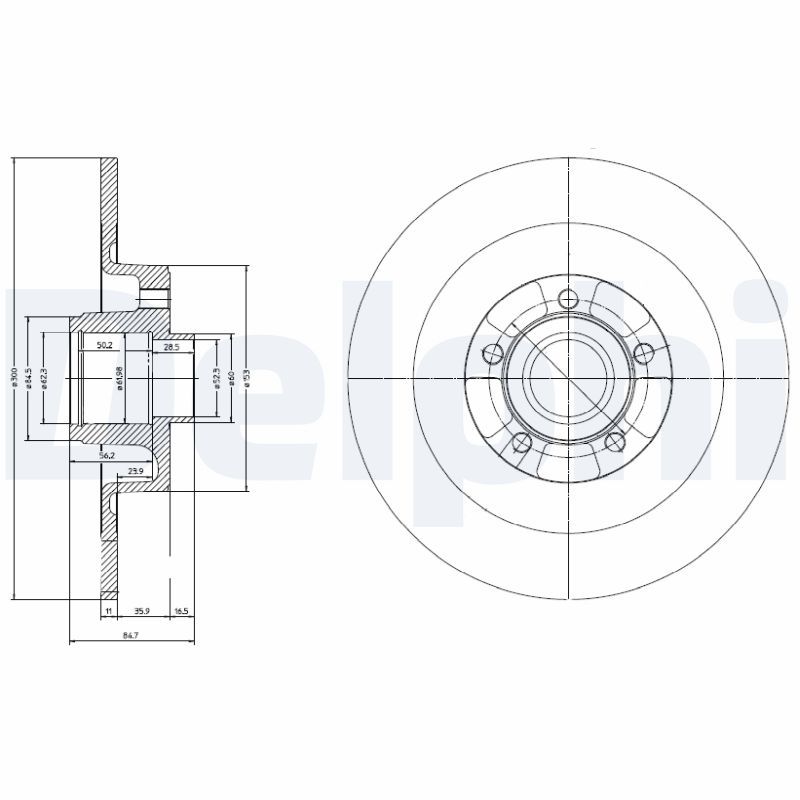 DELPHI BG9024RS Brake Disc