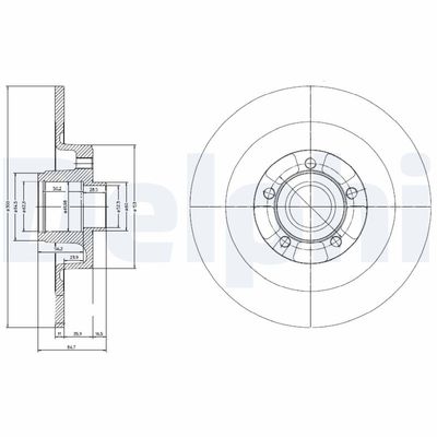 Brake Disc DELPHI BG9024RSC