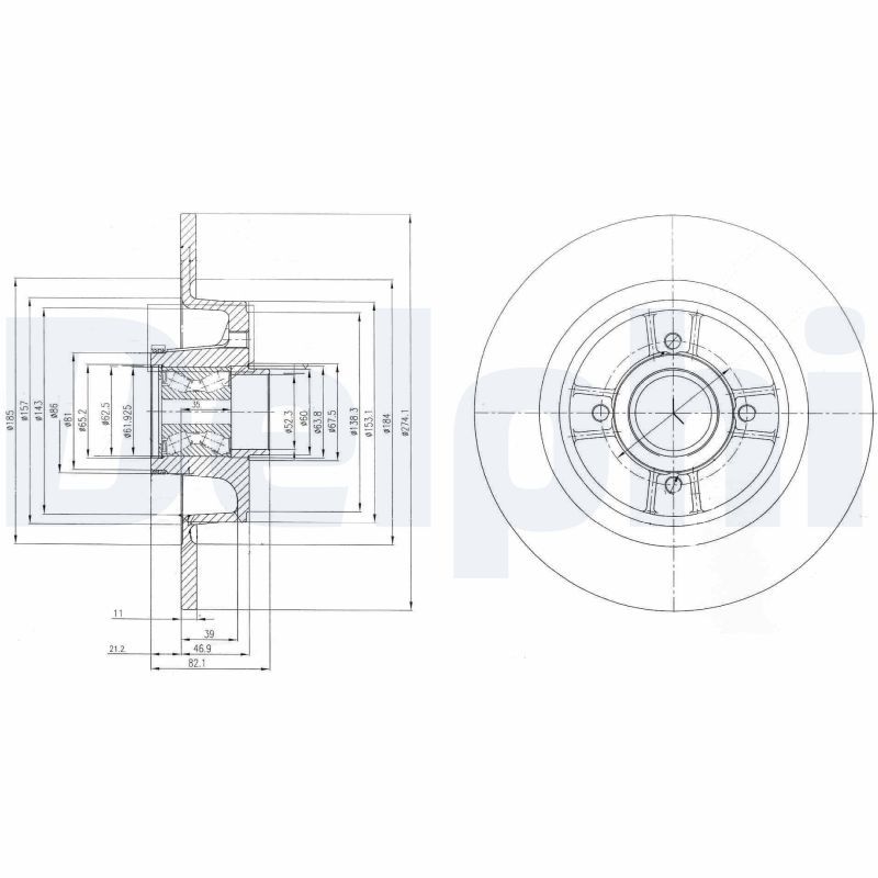 DELPHI BG9029RS Brake Disc