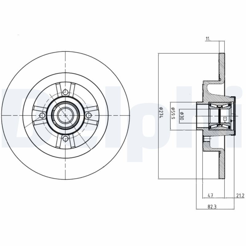 DELPHI BG9030RS Brake Disc