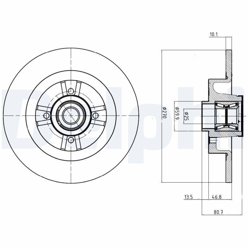 DELPHI BG9032RS Brake Disc