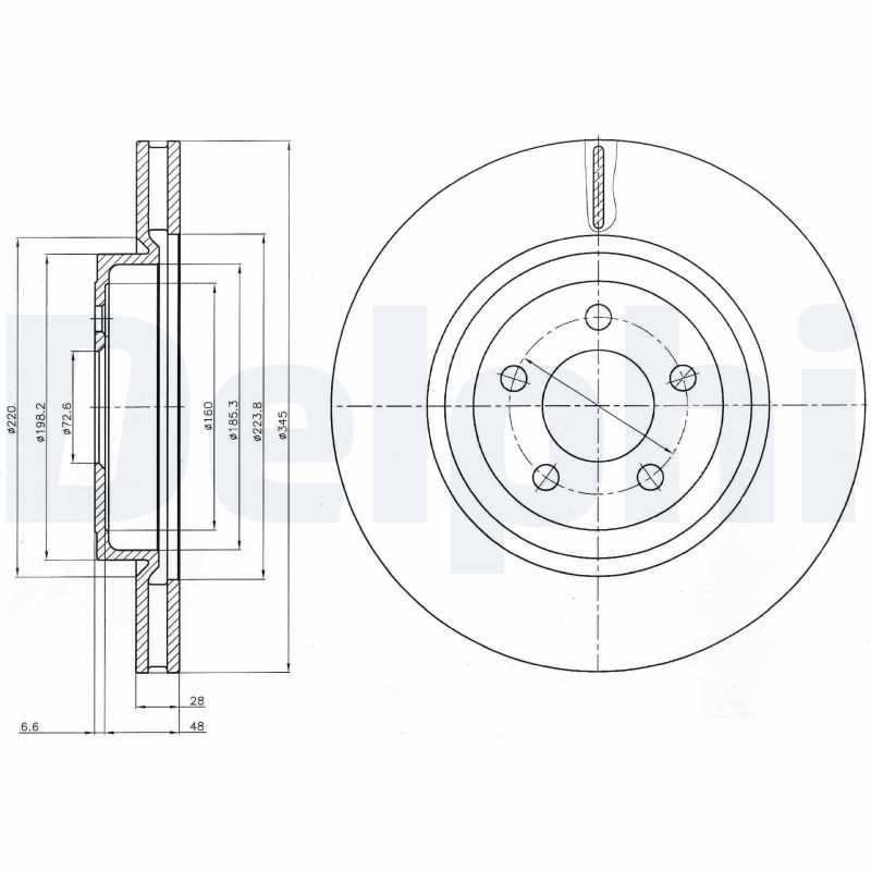 DELPHI BG9050 Brake Disc