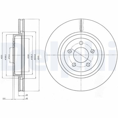 Brake Disc DELPHI BG9050