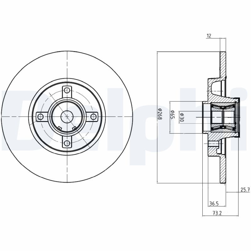 DELPHI BG9053RSC Brake Disc