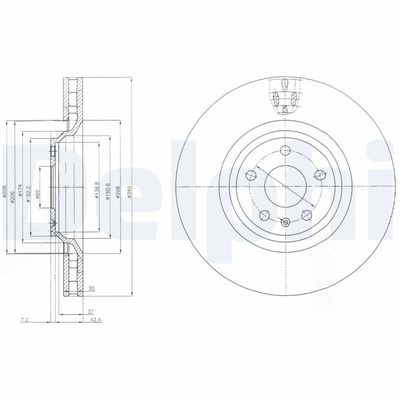 Brake Disc DELPHI BG9054