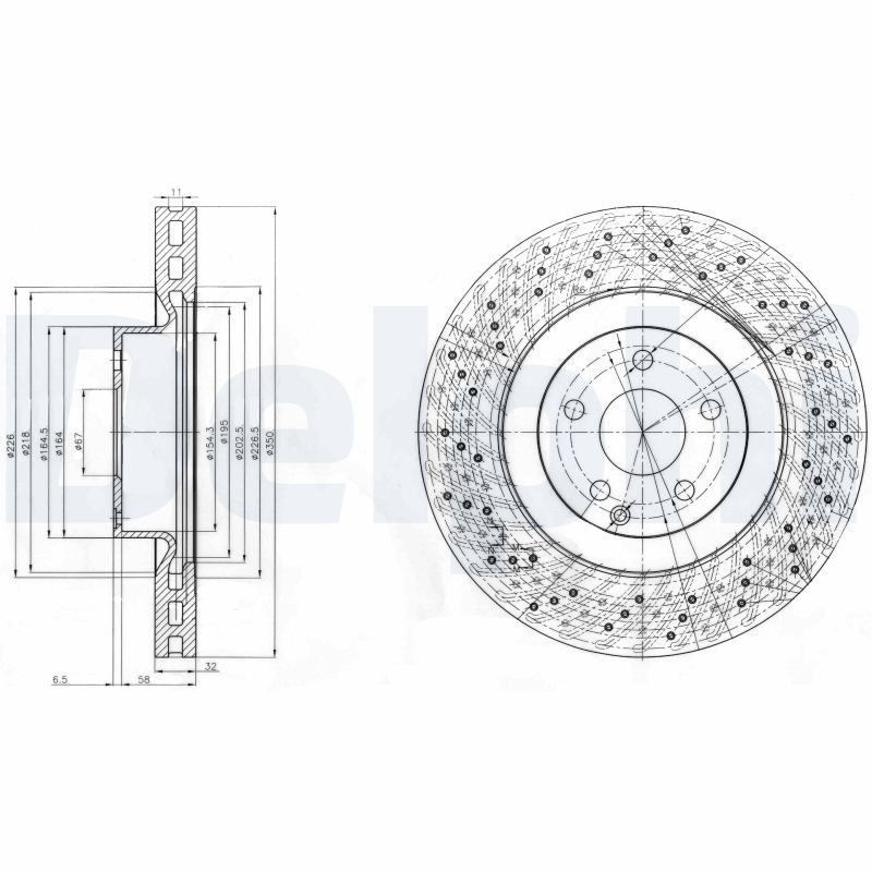 DELPHI BG9057 Brake Disc