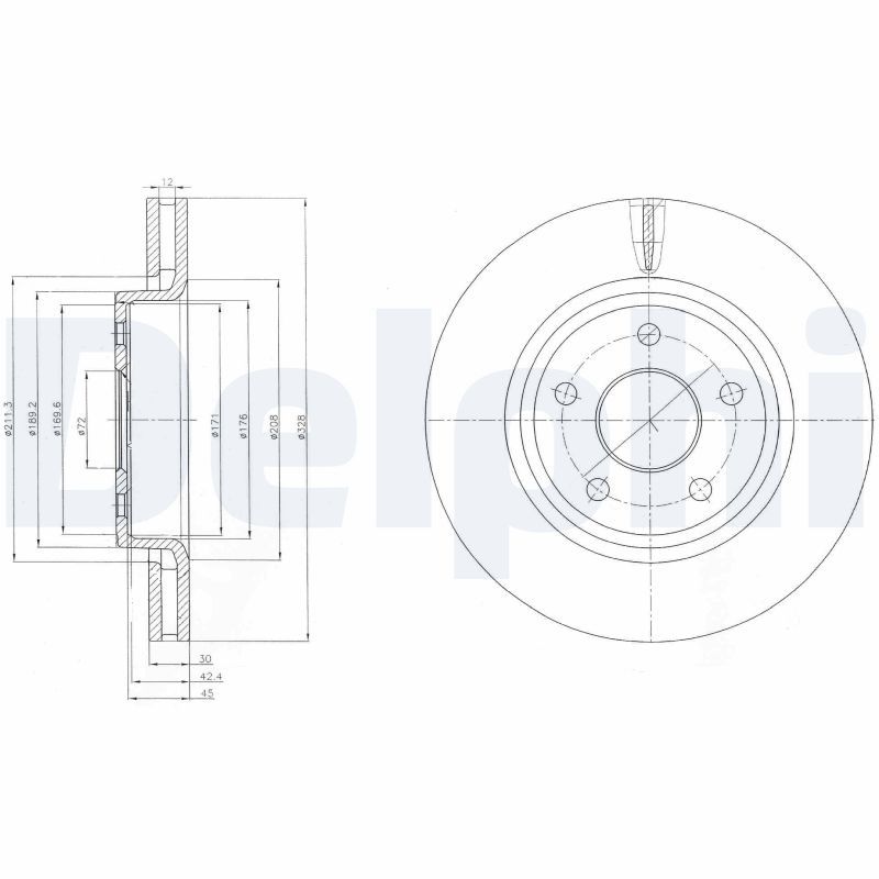 DELPHI BG9058 Brake Disc