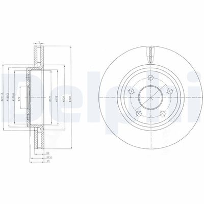 Brake Disc DELPHI BG9058