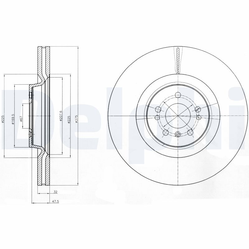 DELPHI BG9060 Brake Disc