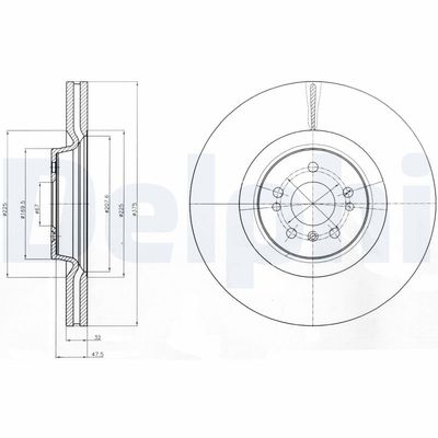 Brake Disc DELPHI BG9060C