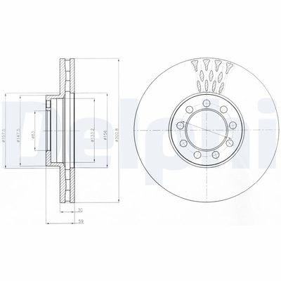 Brake Disc DELPHI BG9062