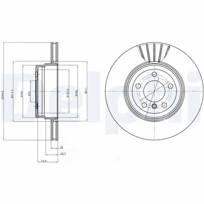 Brake Disc DELPHI BG9064
