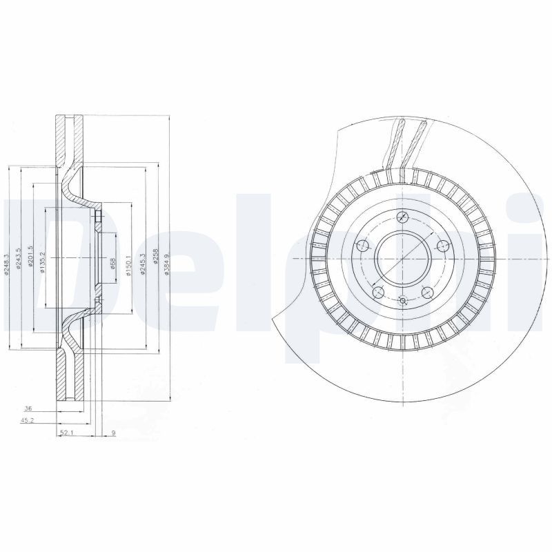 DELPHI BG9065C Brake Disc