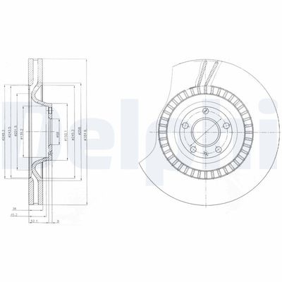 Brake Disc DELPHI BG9065C