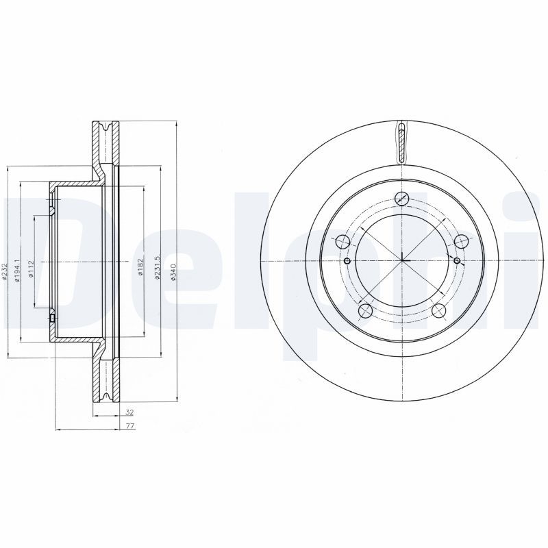DELPHI BG9067 Brake Disc