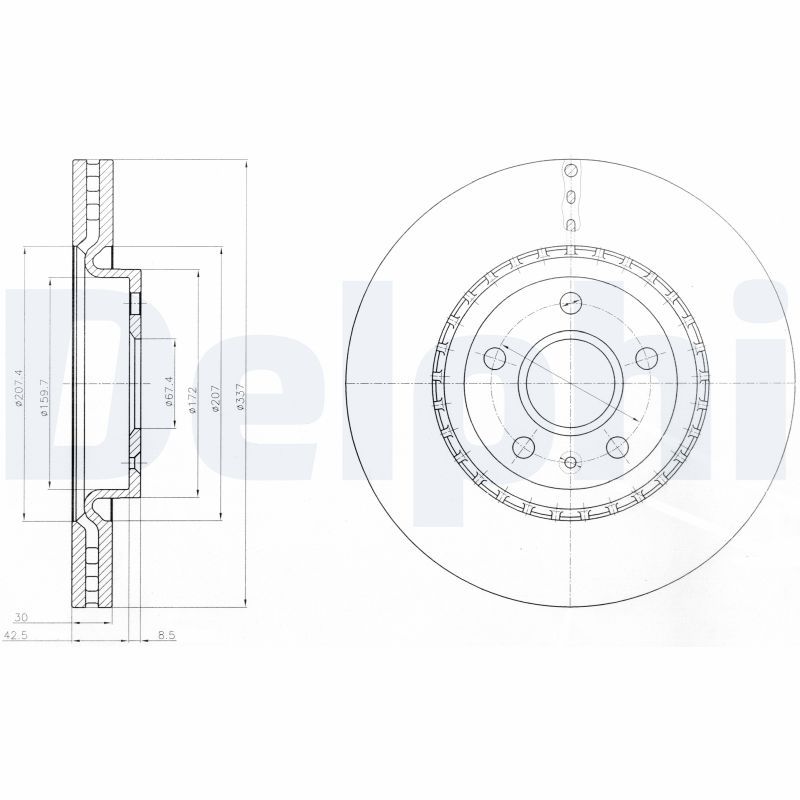 DELPHI BG9068 Brake Disc