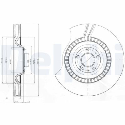 Brake Disc DELPHI BG9070