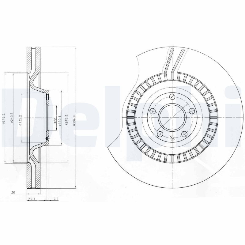 DELPHI BG9070C Brake Disc