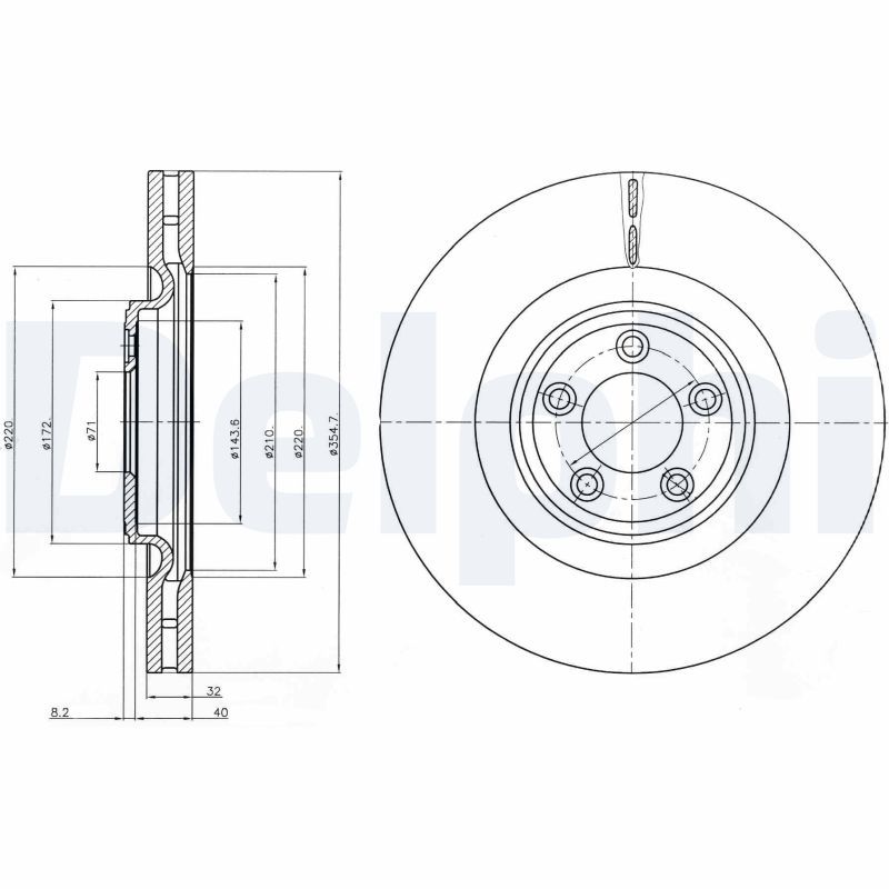 DELPHI BG9071 Brake Disc