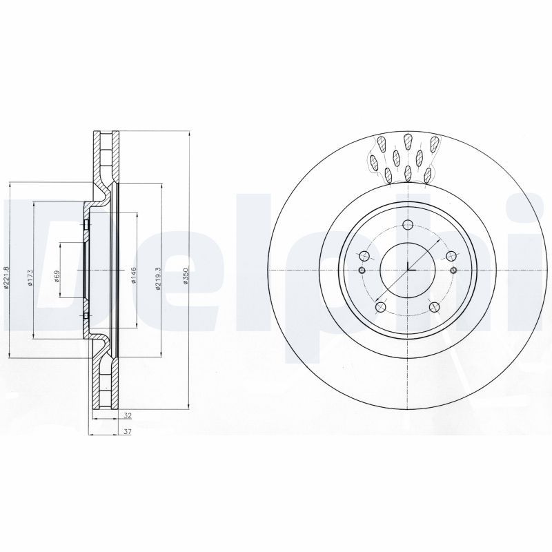 DELPHI BG9072C Brake Disc