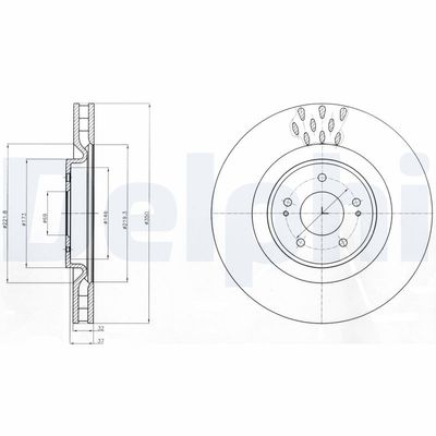 Brake Disc DELPHI BG9072C