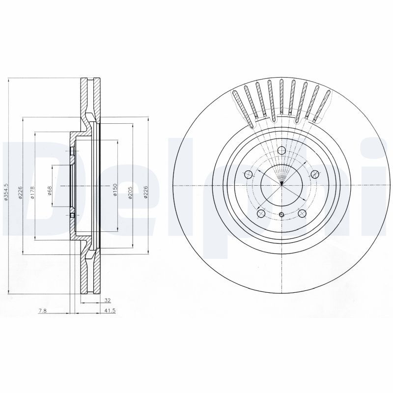 DELPHI BG9073 Brake Disc