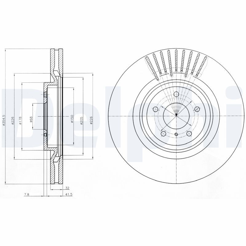 DELPHI BG9073C Brake Disc