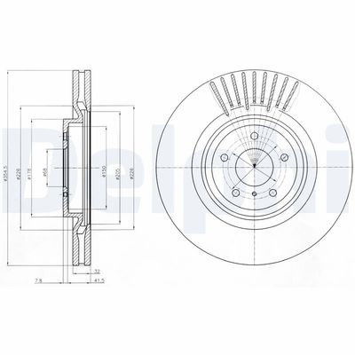 Brake Disc DELPHI BG9073C