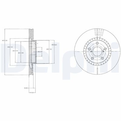 Brake Disc DELPHI BG9074