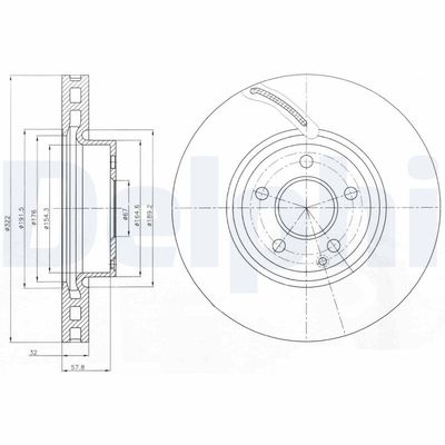 Brake Disc DELPHI BG9075C