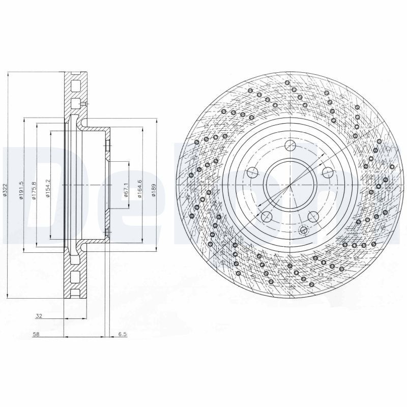 DELPHI BG9076 Brake Disc