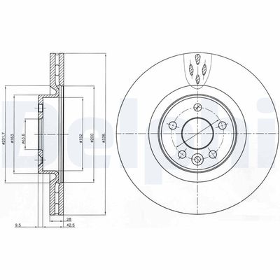 Brake Disc DELPHI BG9077C