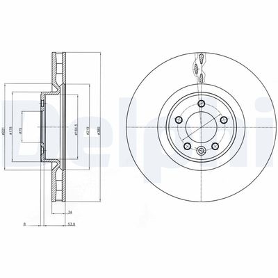 Brake Disc DELPHI BG9079C